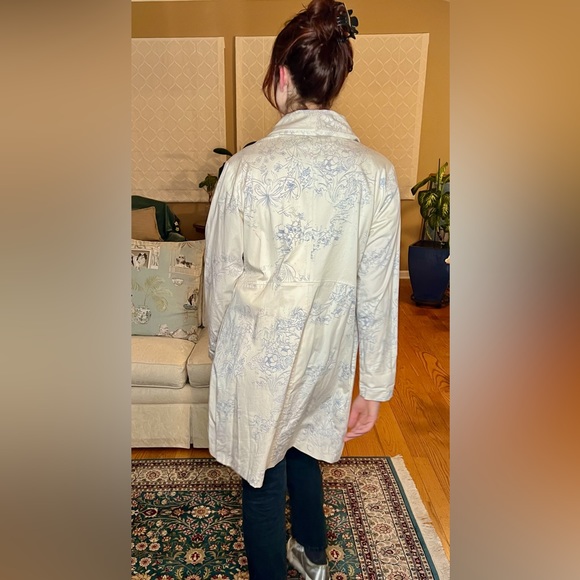 Spirit House Blue Gray Ivory Coat Size Small - Picture 6 of 10